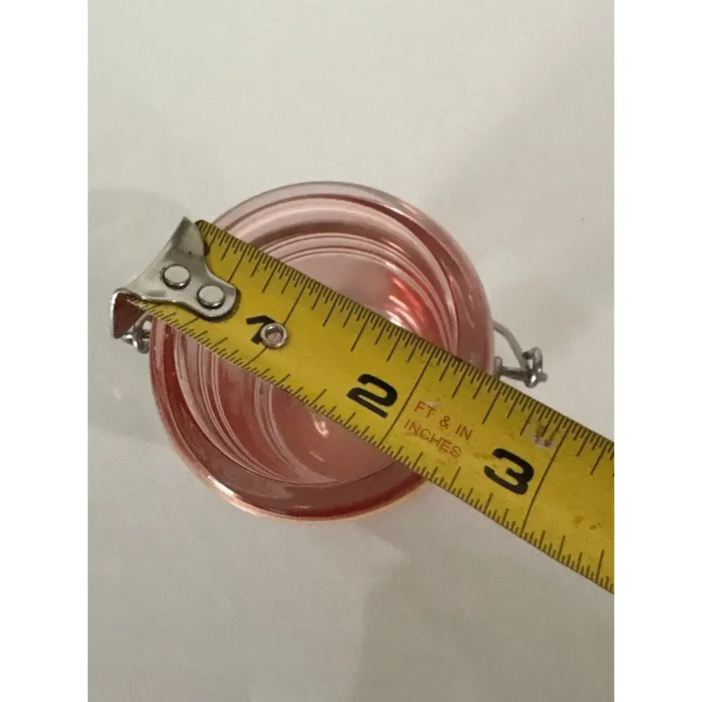 Yankee Candle Pink glass Color Mini Pail Bucket Candle Tealight Holder Glass